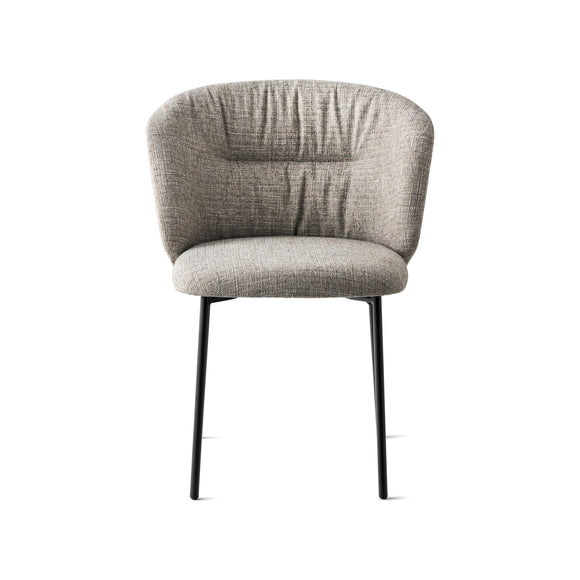 Sweel Upholstered Dining Chair with Metal Base