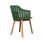 Choice Outdoor Dining Armchair with Wood Legs