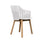 Choice Outdoor Dining Armchair with Wood Legs