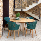 Choice Outdoor Dining Armchair with Wood Legs