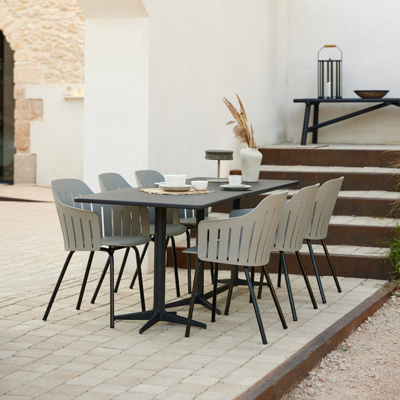 Choice Outdoor Dining Armchair with Metal Legs