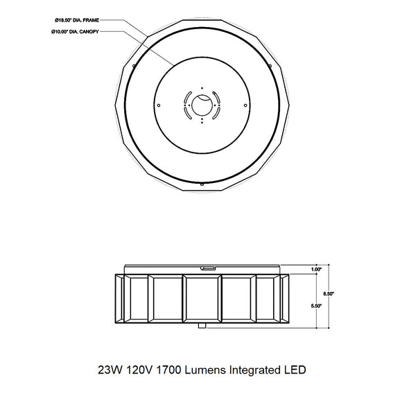 Daze LED Flush Mount