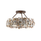 Oyster Shell Semi Flush Mount