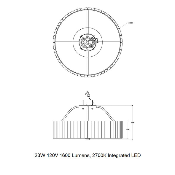 Tetterby LED Semi Flush Mount