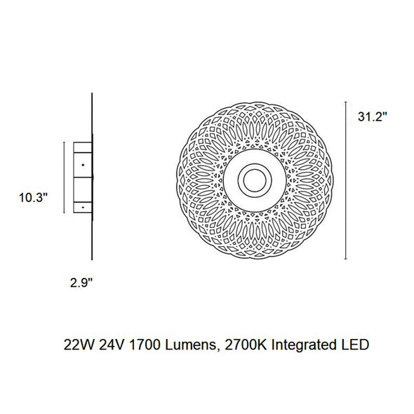 Atmos Lace LED Wall Light