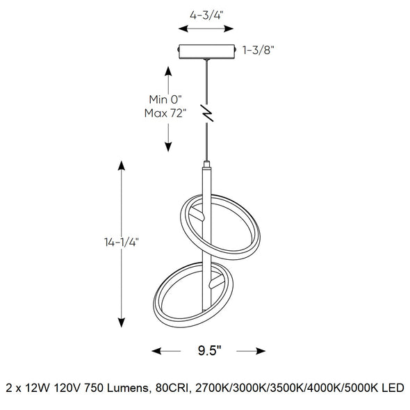 Olympia LED Pendant Light