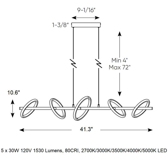 Olympia Linear LED Pendant Light