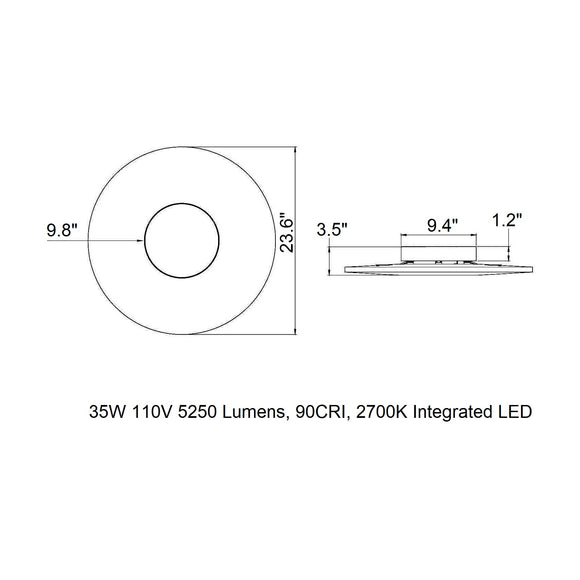 Iris LED Wall/Ceiling Light