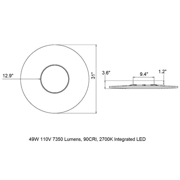 Iris LED Wall/Ceiling Light