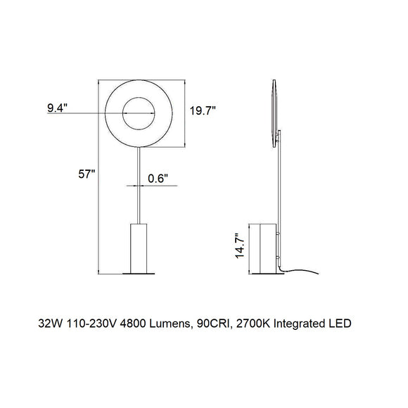 Iris Totem LED Floor Lamp