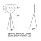 Iris Tripod LED Floor Lamp