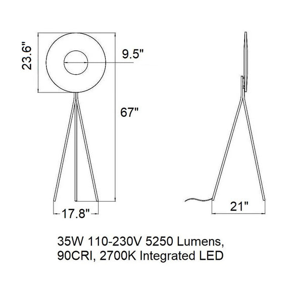 Iris Tripod LED Floor Lamp