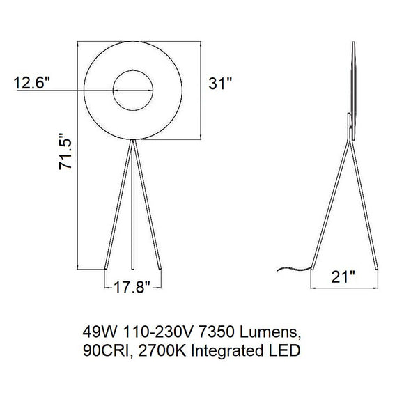 Iris Tripod LED Floor Lamp