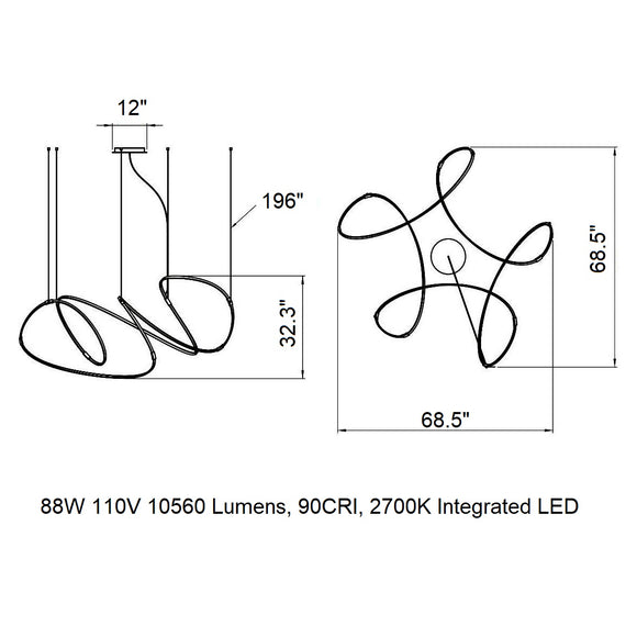 Zigouzi LED Chandelier