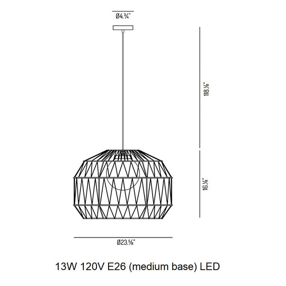 Bauma Outdoor Pendant Light