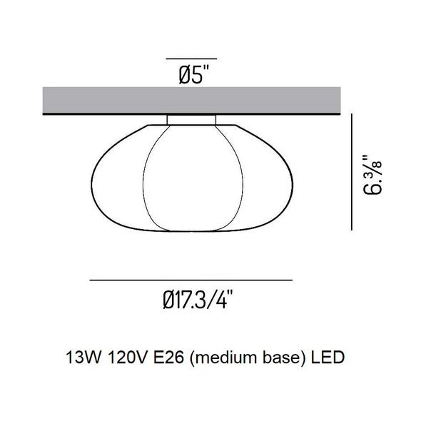 Swell Plafon Semi Flush Mount