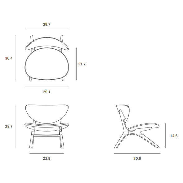 Eye Lounge Chair with Upholstered Seat