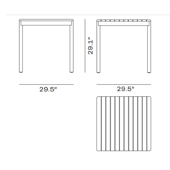 Pelagus Square Outdoor Table