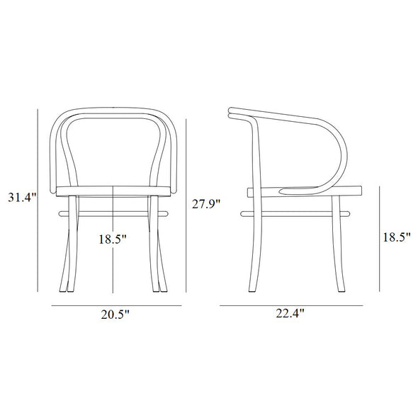 Wiener Stuhl Bicolor Armchair