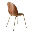 Beetle 3D Veneer Front Upholstered Dining Chair - Metal Base