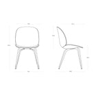 Beetle 3D Veneer Front Upholstered Dining Chair - Wood Base