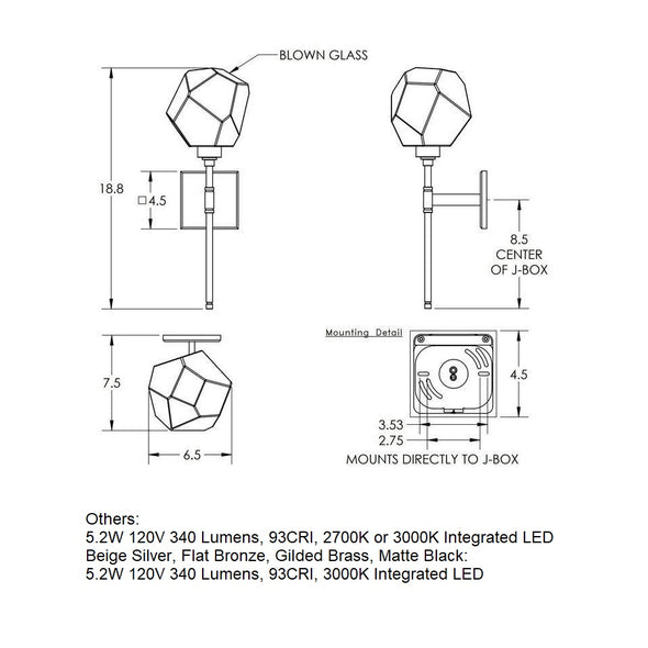 Gem Belvedere Wall Sconce