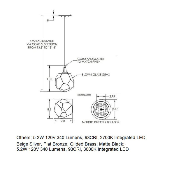 Gem Pendant Light