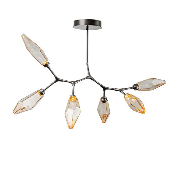 Rock Crystal Modern Branch Chandelier