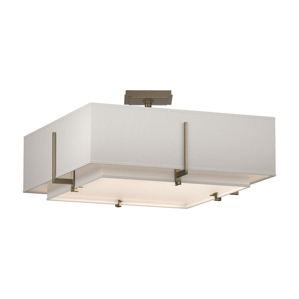 Exos Square Double Shade Semi-Flush Mount