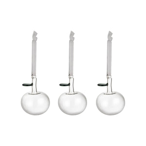 Glass Apple Ornament (Set of 3)