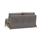 Cubed 2-Seater Armless Sofa Bed with Wood Legs