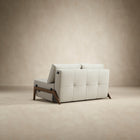 Cubed 2-Seater Armless Sofa Bed with Wood Legs