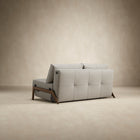 Cubed 2-Seater Armless Sofa Bed with Wood Legs