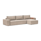 Newilla Wide Arms Sofa Bed with Chaise