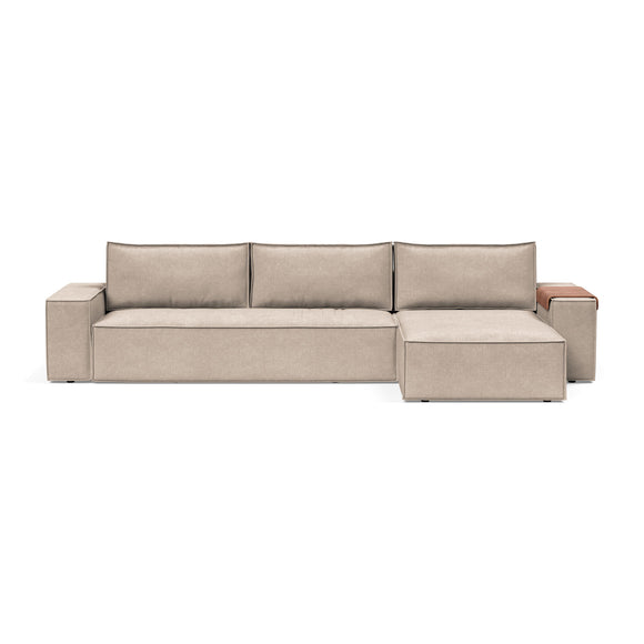 Newilla Wide Arms Sofa Bed with Chaise