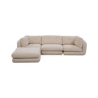 Pompidou Modular 4-Piece Sectional with Ottoman