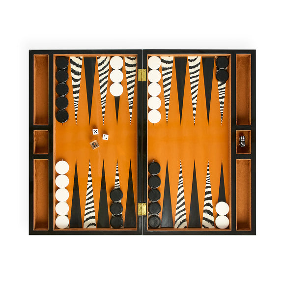 Zebra Backgammon Set