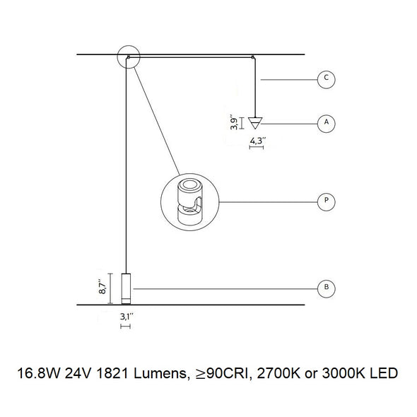 Filomena LED Floor Ceiling Lamp