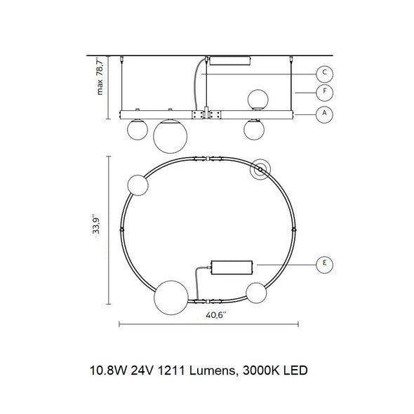 Stant Oval LED Pendant Light