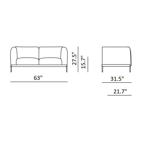 Asia 2-Seater Sofa