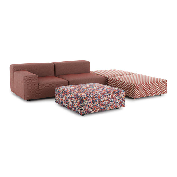 Plastics Outdoor Liberty 2-Seater Sofa with 3-Poufs