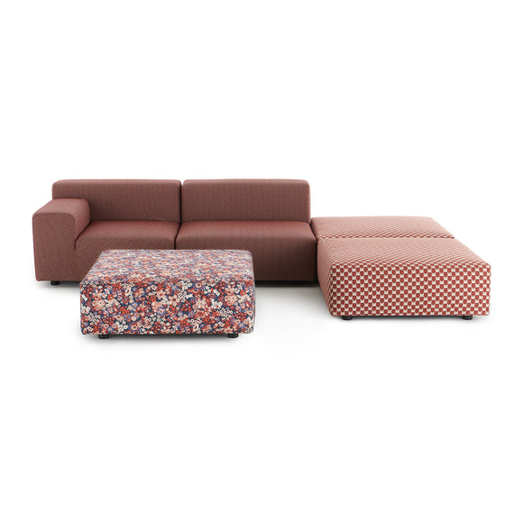 Plastics Outdoor Liberty 2-Seater Sofa with 3-Poufs