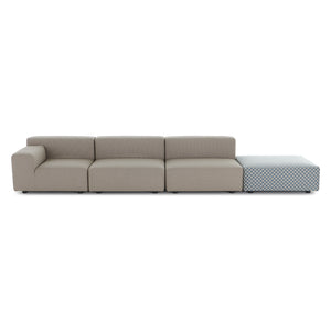 Plastics Outdoor Liberty 3-Seater Sofa with Pouf