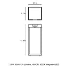Radia Outdoor LED Solar Bollard Light
