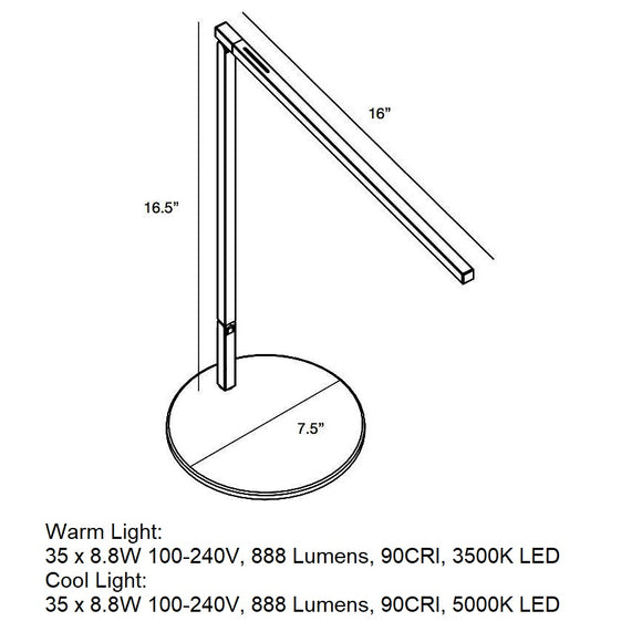 Z-Bar Solo LED Desk Lamp