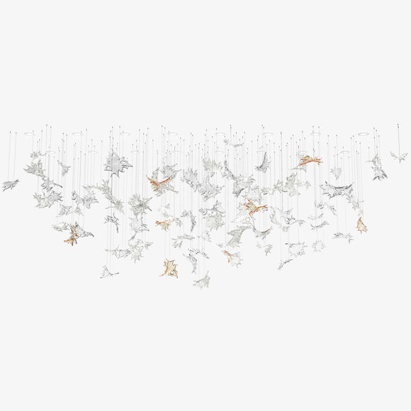 Dancing Leaves Oval Chandelier