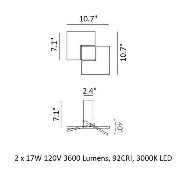 Puzzle Twist Semi Flush Mount