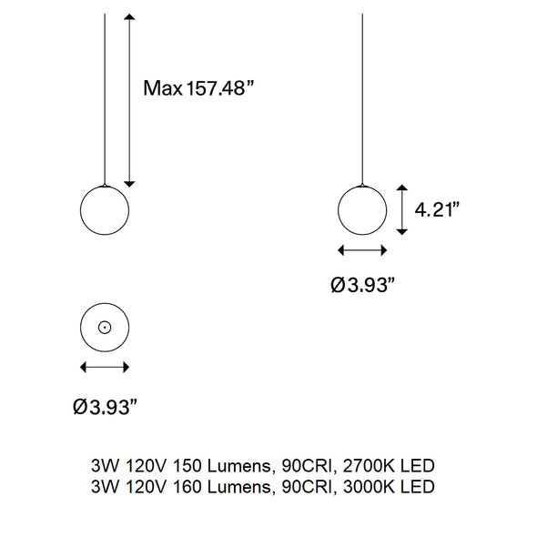 Random Solo 10 LED Pendant Light