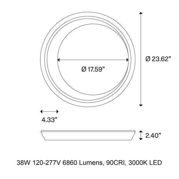 Tidal LED Flush Mount