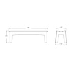 Alfresco Dining Table 72, Bench and Chairs Set